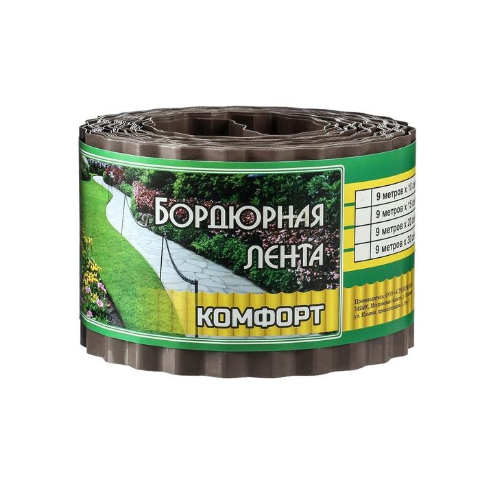 Лента бордюрная, 10 см × 9 м, толщина 0,6 мм, пластиковая, гофра, тёмно-коричневая, Greengo Лента бордюрная, 10 см × 9 м, толщина 0,6 мм, пластиковая, гофра, тёмно-коричневая, Greengo