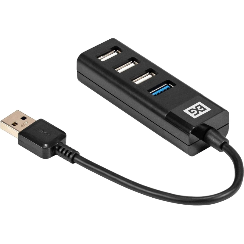 Концентратор USB хаб ExeGate (EX296923RUS) DUB-3213 4-в-1 черн