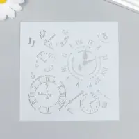 Трафарет пластик "Циферблаты" 13х13 см