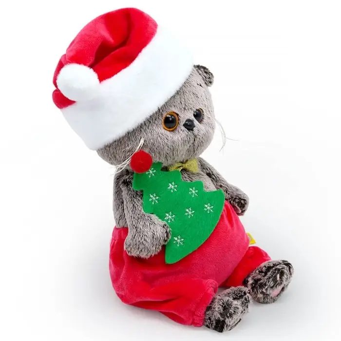Мягкая игрушка «Кот Басик BABY», в новогоднем костюмчике, 20 см