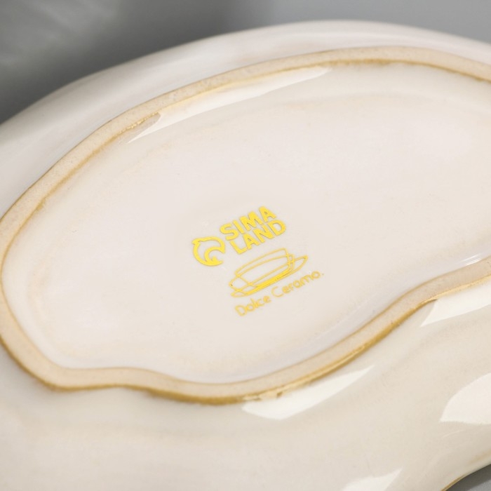 Соусник керамический «Морская ракушка», 8 х 13 см., 25 мл., цвет белый Соусник керамический «Морская ракушка», 8 х 13 см., 25 мл., цвет белый