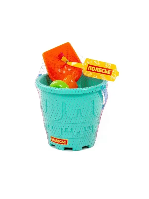 Набор игрушек для песочницы, 6 предметов: ведро, лопатка, 4 формочки