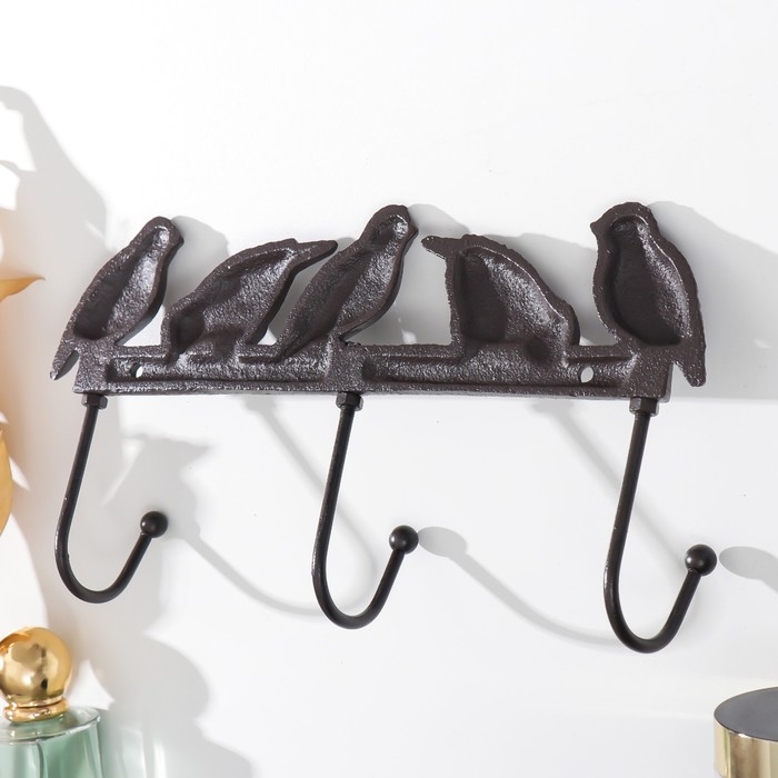 Крючки декоративные металл Крючки декоративные металл "Птички" 26х5х13 см