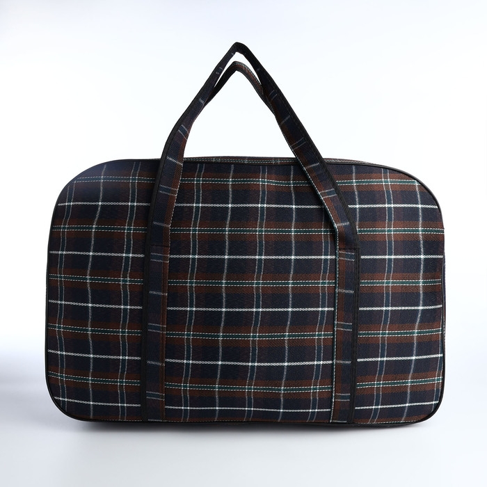 Сумка дорожная на молнии, наружный карман, длинный ремень, цвет коричневый/чёрный Сумка дорожная на молнии, наружный карман, длинный ремень, цвет коричневый/чёрный