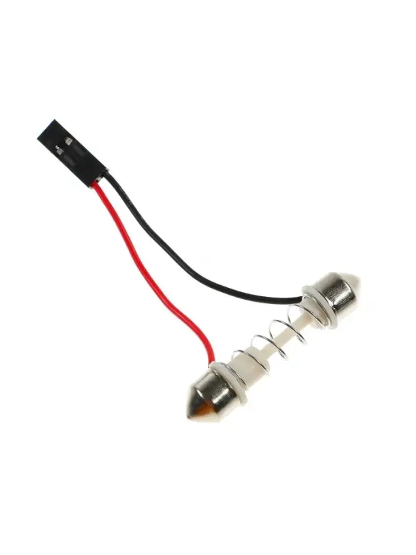 Автомобильная лампа светодиодная, 12 В, 24 SMD, два переходника, свет белый