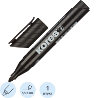Маркер перманентный KORES черный 1,5-3мм круглый наконечник 20930