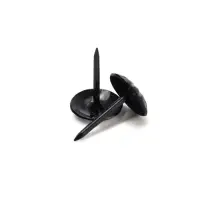 Гвозди ТУНДРА, декоративные, обивочные, фактурные, 11&times;16 мм, черный, 100 шт.