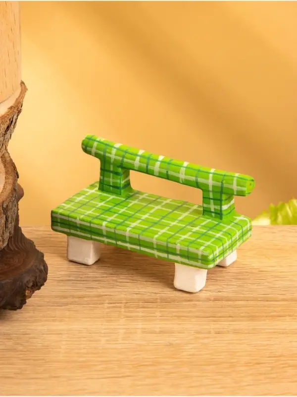 Мебель для кукол &laquo;Скамейка&raquo;, 8.5&times;4&times;5 см, дерево, зелёная