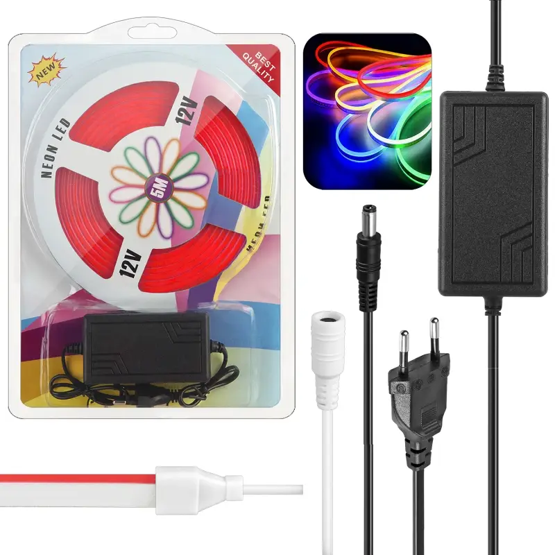 Светодиодная лента 5м гибкая неоновая красная Светодиодная лента 5м гибкая неоновая красная