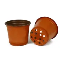 Горшок для рассады, 1.5 л, d=15.5 см, h=12.5 см, мягкий пластик, терракот, Greengo