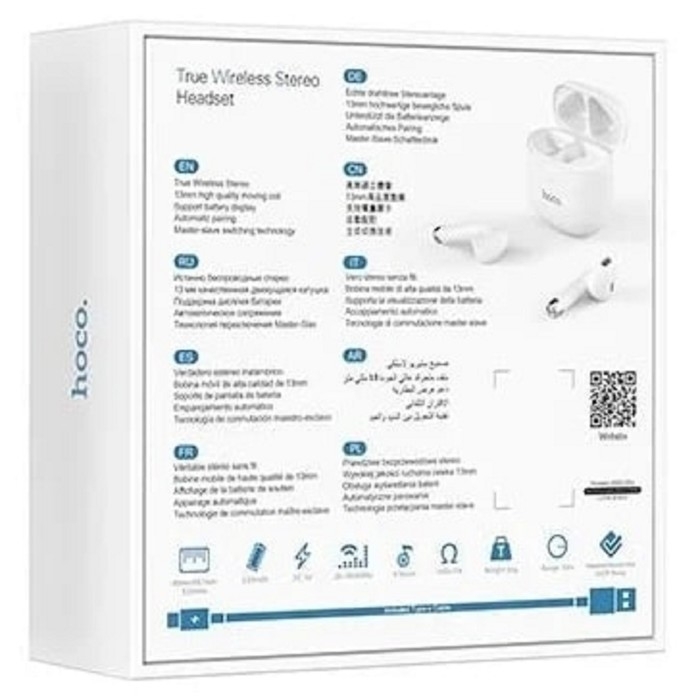 Наушники беспроводные Hoco ES56, вкладыши, TWS, BT 5.1, 30/320 мАч, белые Наушники беспроводные Hoco ES56, вкладыши, TWS, BT 5.1, 30/320 мАч, белые