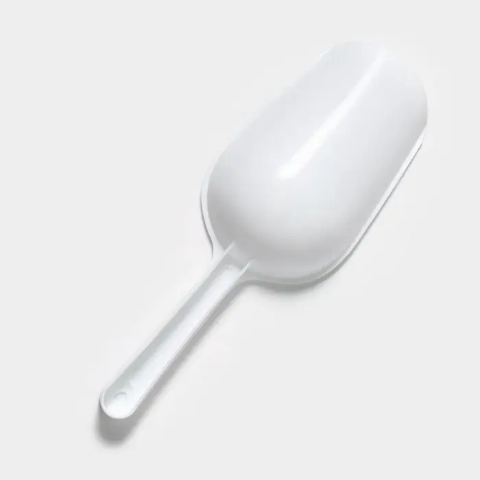 Совки для сыпучих продуктов, набор 3 шт., 15.5&times;5.5&times;2.5 / 18.7&times;6.7&times;3 / 22.1&times;8&times;3.1 см, пластик, белые