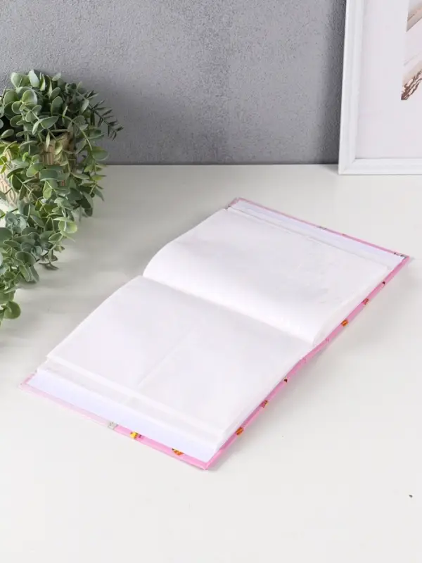 Фотоальбом 200 фото 10X15см, Фотоальбом 200 фото 10X15см, "Три пуговки", розовый, ПП карм.