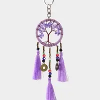 Брелок ловец снов "Древо" 19 см, цв. сиреневый Брелок ловец снов "Древо" 19 см, цв. сиреневый