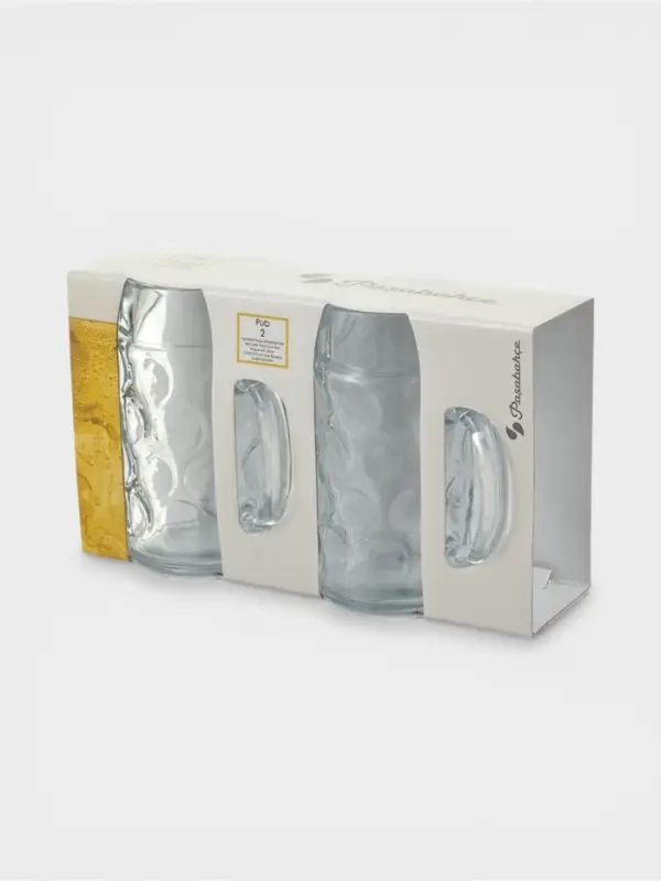 Набор пивных кружек Paşabah&ccedil;e Pub, 625 мл, 2 шт., стекло, прозрачный