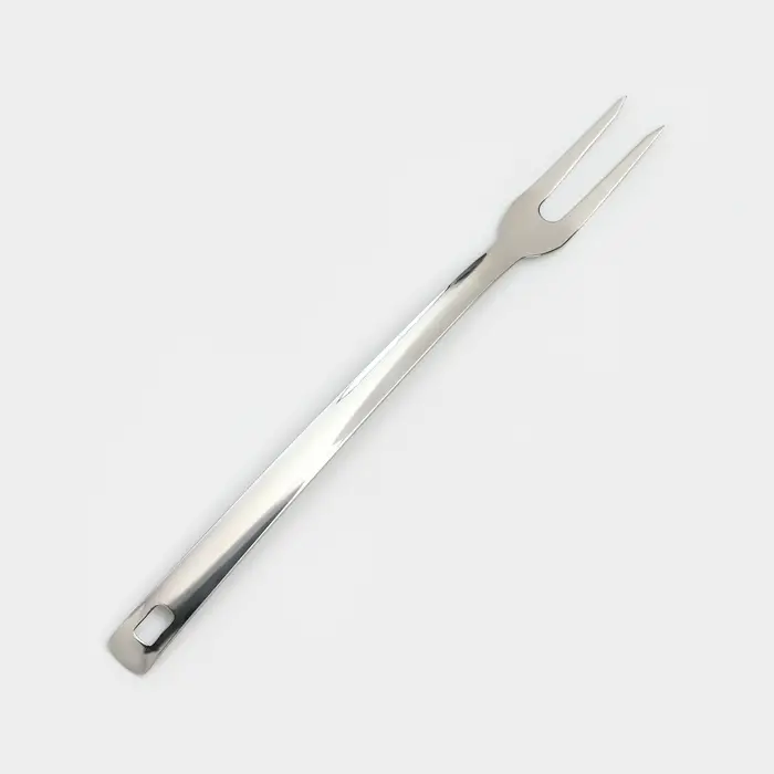 Вилка для мяса Доляна Everyday, h=37&times;3 см, толщина 3 мм, нержавеющая сталь, серебристая