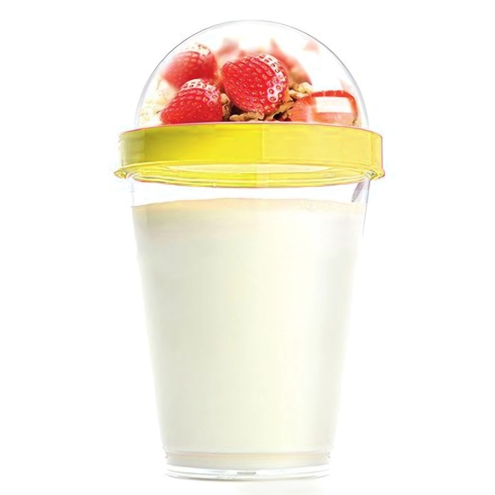 Стакан для йогурта и мюсли Доляна, 320 мл, 9×9×15 см Стакан для йогурта и мюсли Доляна, 320 мл, 9×9×15 см