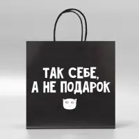 Пакет подарочный, упаковка, &laquo;Так себе, а не подарок&raquo;, 22&times;22&times;11 см