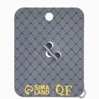 Булавка "Вензель" L=7см, цвет радужный в серебре