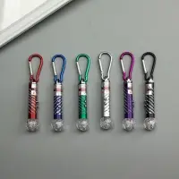 Фонарик - лазер брелок для ключей на карабине &laquo;Шар&raquo;, МИКС