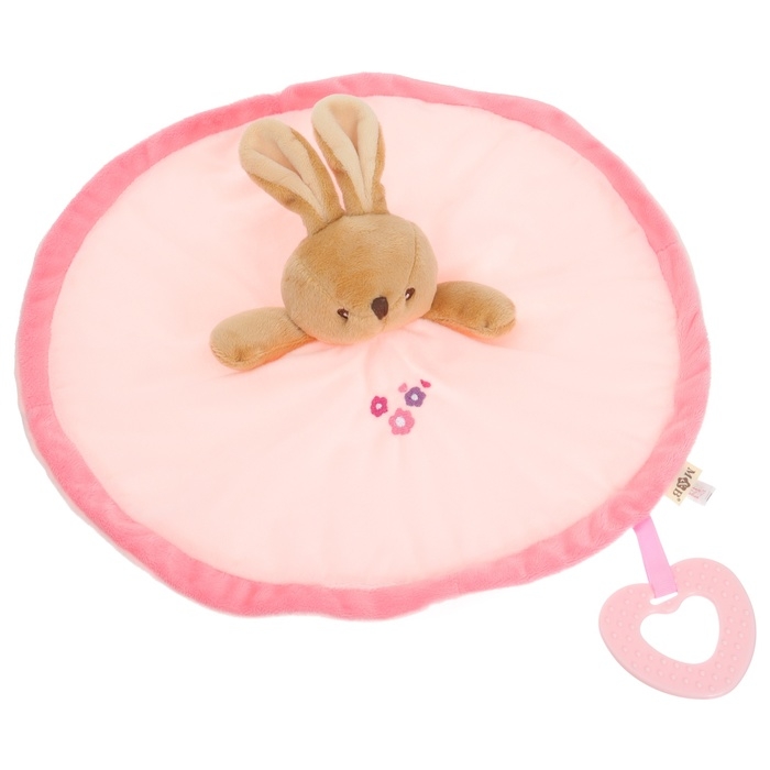 Комфортер - игрушка «Зайка», погремушка, прорезыватель, цвет розовый, Mum&Baby