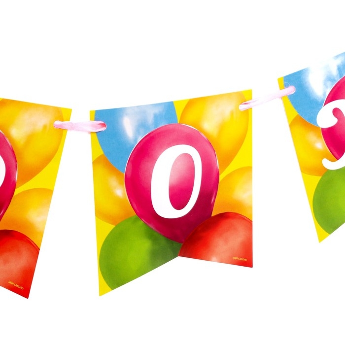 Гирлянда бумажная с лентой «Воздушные шары» Гирлянда бумажная с лентой «Воздушные шары»