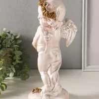 Фигура полистоун "Ангел с медвежонком" 30х14х12