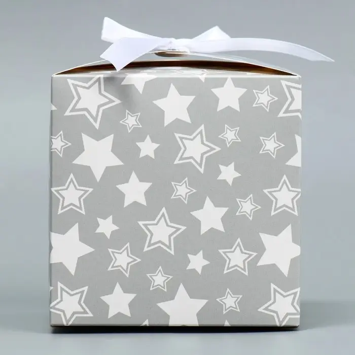 Коробка подарочная складная, упаковка, «Звёзды», 12 х 12 х 12 см