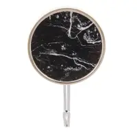 Крючки самоклеящиеся тм VETTA Черный мрамор, пластик, металл, 2шт