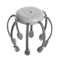 Массажер для головы LEM-32, электрический, мурашка, вибрационный, АКБ, белый