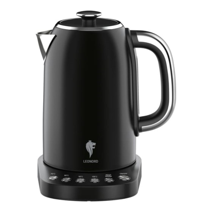 Чайник электрический Leonord LE-1509, металл, 1.7 л, 2200 Вт, чёрный Чайник электрический Leonord LE-1509, металл, 1.7 л, 2200 Вт, чёрный