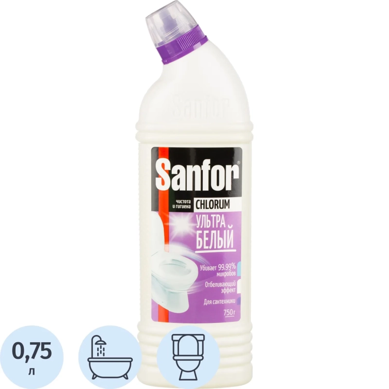Средство для сантехники Sanfor Chlorum 750гр
