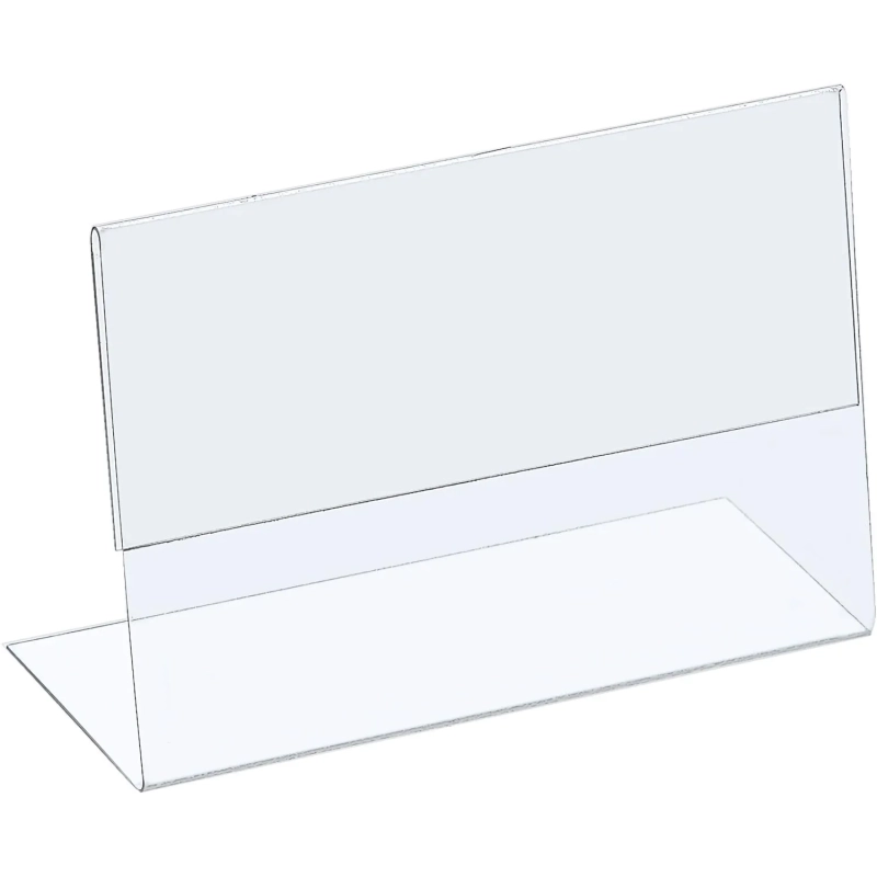 Ценникодержатель настольный д/инф. L-образный 40x60мм, горизонт.,20шт/уп.