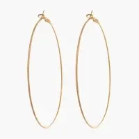 Серьги кольца QF &laquo;Классика&raquo;, d=8 см, цвет золото