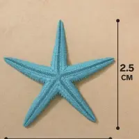 Набор натуральных морских звезд, 1.5 - 2.5 см, 20 шт., синий