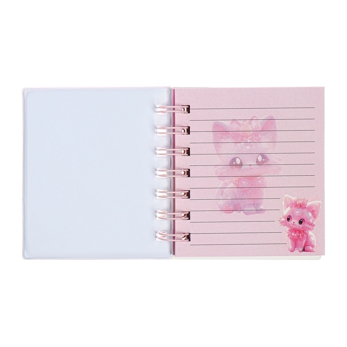 Записная книжка подарочная на гребне 80л,линия, цветной блок,обложка ПВХ 3D Кошка(10х10,5см) 10539 Записная книжка подарочная на гребне 80л,линия, цветной блок,обложка ПВХ 3D Кошка(10х10,5см) 10539