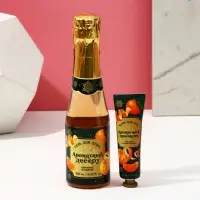 Новогодний подарочный набор косметики &laquo;Аромат праздника&raquo;, гель для душа шампанское 250 мл и крем для рук 30 мл, Чистое счастье