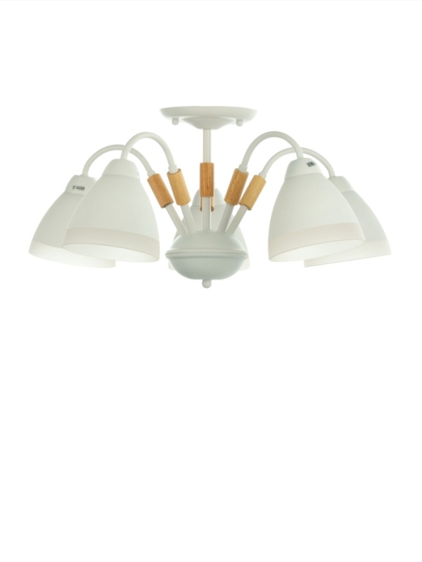 Люстра Люстра "Нельсен" 5хЕ27 40Вт белый 57х57х25 см