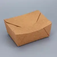 Контейнер одноразовый, коробка пищевая, крафт, для лапши, 900 мл, 15&times;11.5&times;7 см