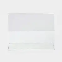 Ценникодержатель горизонтальный, 9&times;7 см, ПЭТ 0.5 мм, цвет прозрачный