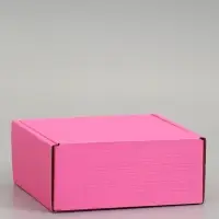 Коробка самосборная, розовая, 18 х 18 х 8 см,