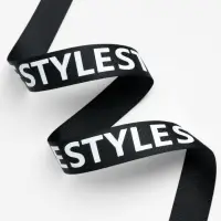 Лента репсовая &laquo;Style&raquo;, 25 мм, 23&plusmn;1 м, белая, чёрная
