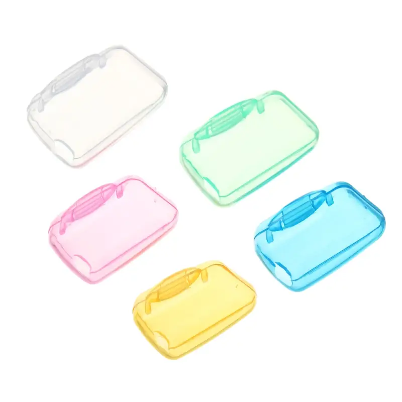 Набор футляров для зубных щёток тм VETTA, пластик, 3,5х2х2 см, 5 цветов