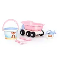 Набор игрушек для песочницы &laquo;Сафари&raquo;, 6 предметов: самосвал, ведро, ситечко, совок, грабельки, лейка, МИКС