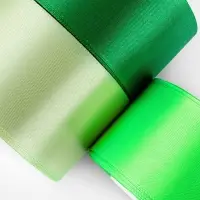 Атласная лента, набор 3 шт., 50 мм, 23&plusmn;1 м, зелёная