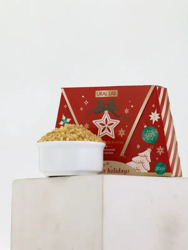 Жемчуг для ванны Winter Holidays, аромат ванильное печенье, 200 г, URAL LAB Жемчуг для ванны Winter Holidays, аромат ванильное печенье, 200 г, URAL LAB