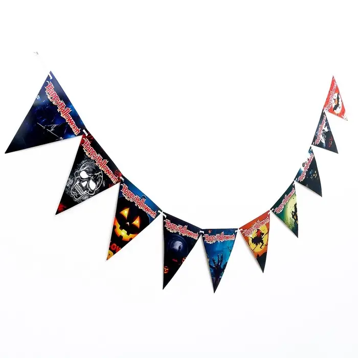 Гирлянда бумажная «Хеллоуин», 14 флажков Гирлянда бумажная «Хеллоуин», 14 флажков