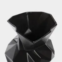 Ваза для цветов &laquo;Анхель&raquo;, 20&times;12 см, керамика, чёрная