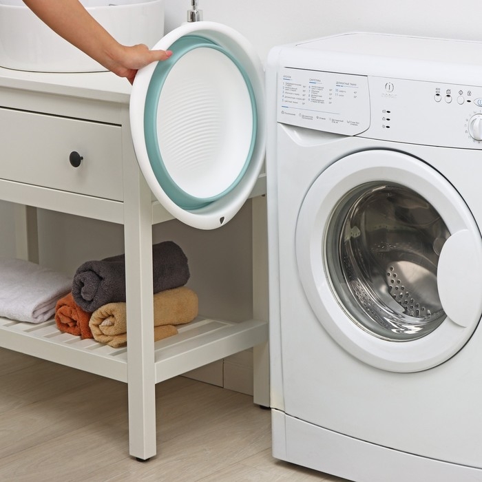 Таз складной «Флекс», 10 л, 39.5×40×5.5 см, цвет морская волна Таз складной «Флекс», 10 л, 39.5×40×5.5 см, цвет морская волна