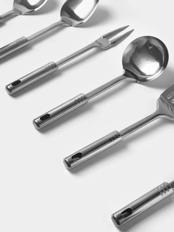 Набор кухонных принадлежностей &laquo;Стандарт&raquo;, 6 предметов, на подвесе, серебристый